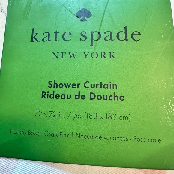 Kate Spade Chalk Pink Holiday Bows  Shower Curtain - NWT (72x72) - Picture 2 of 6